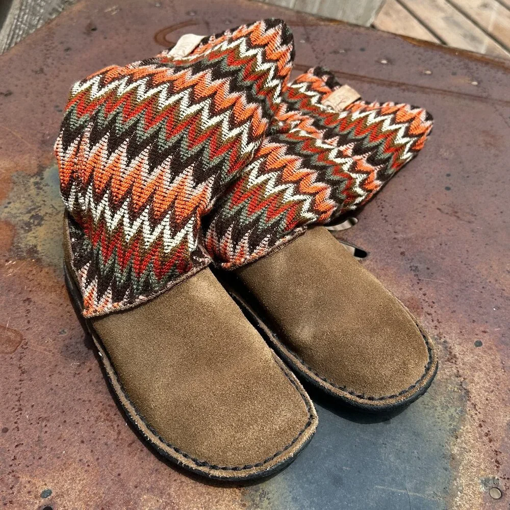 Keen Auburn Suede Moccasin, Shearling, Sweater Knit Boots